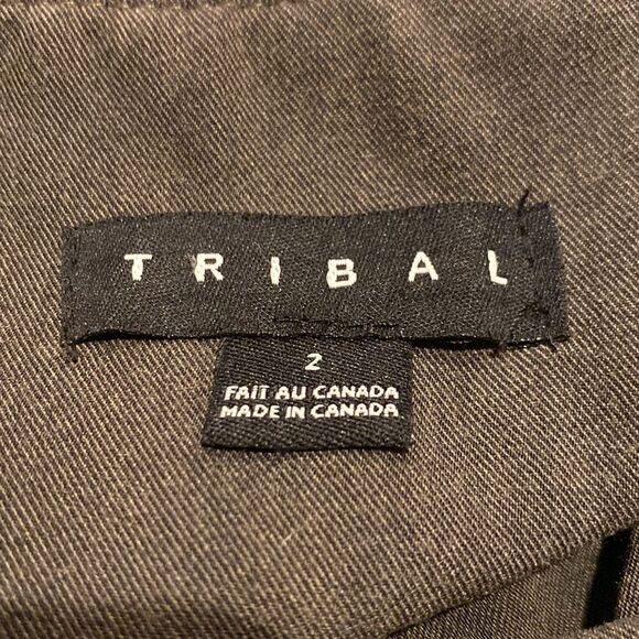 Tribal Size 2 Dress Pants Wide Leg Zip-Up Multi-Button Waist No Pocket - Picture 7 of 8